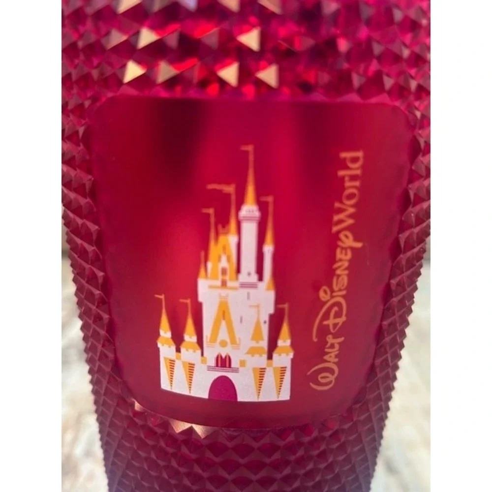 Starbucks / Walt Disney World 2021 Castle Red Geometric 24oz Tumbler Cup